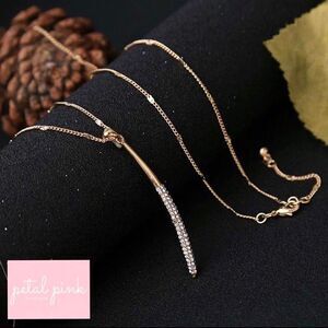 High-End Crystal Tassel Necklace Gold Sparkle Chic Trending